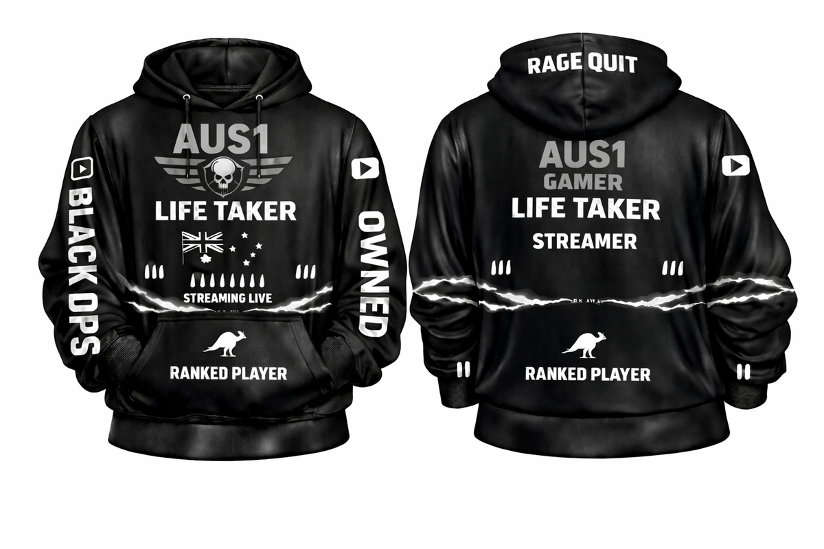 AUSSIE HOODIE BLACK OWNED TACTICAL