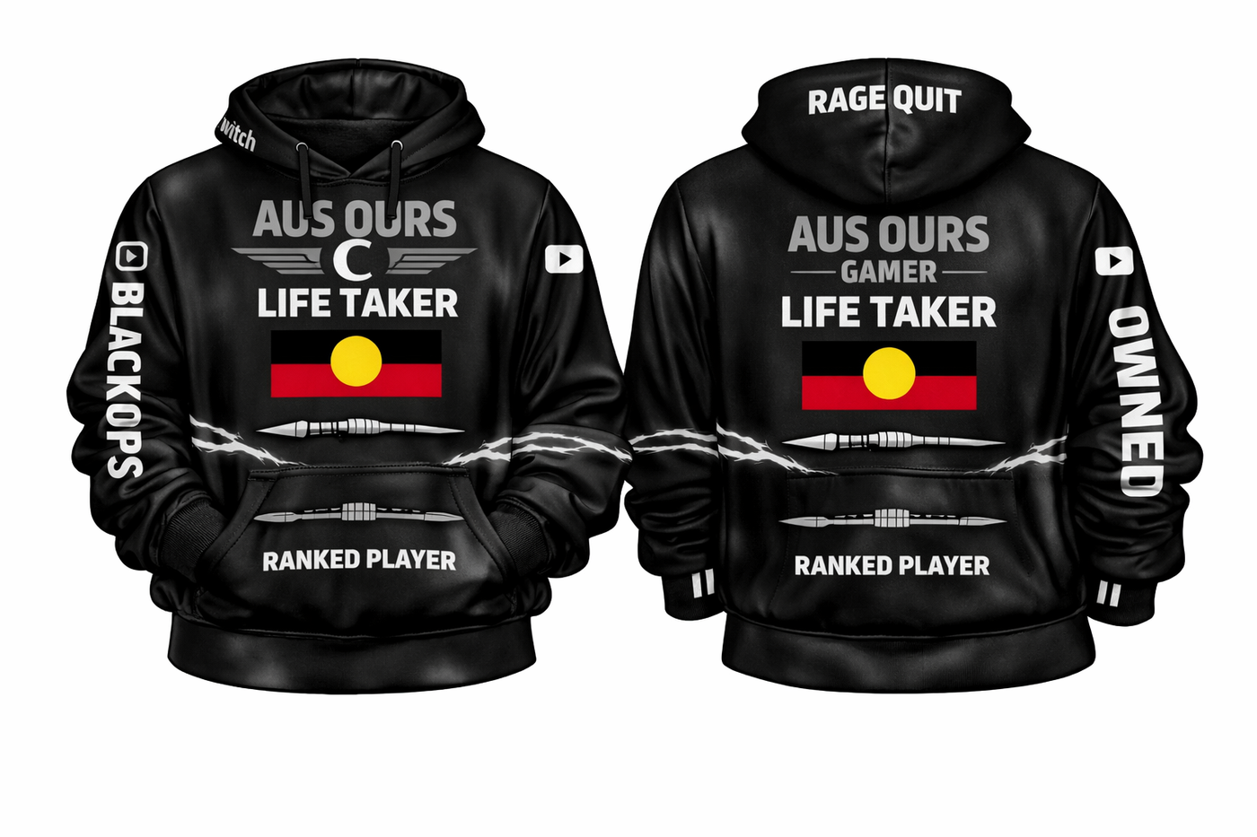 BLACK LIFE TAKER HOODIE