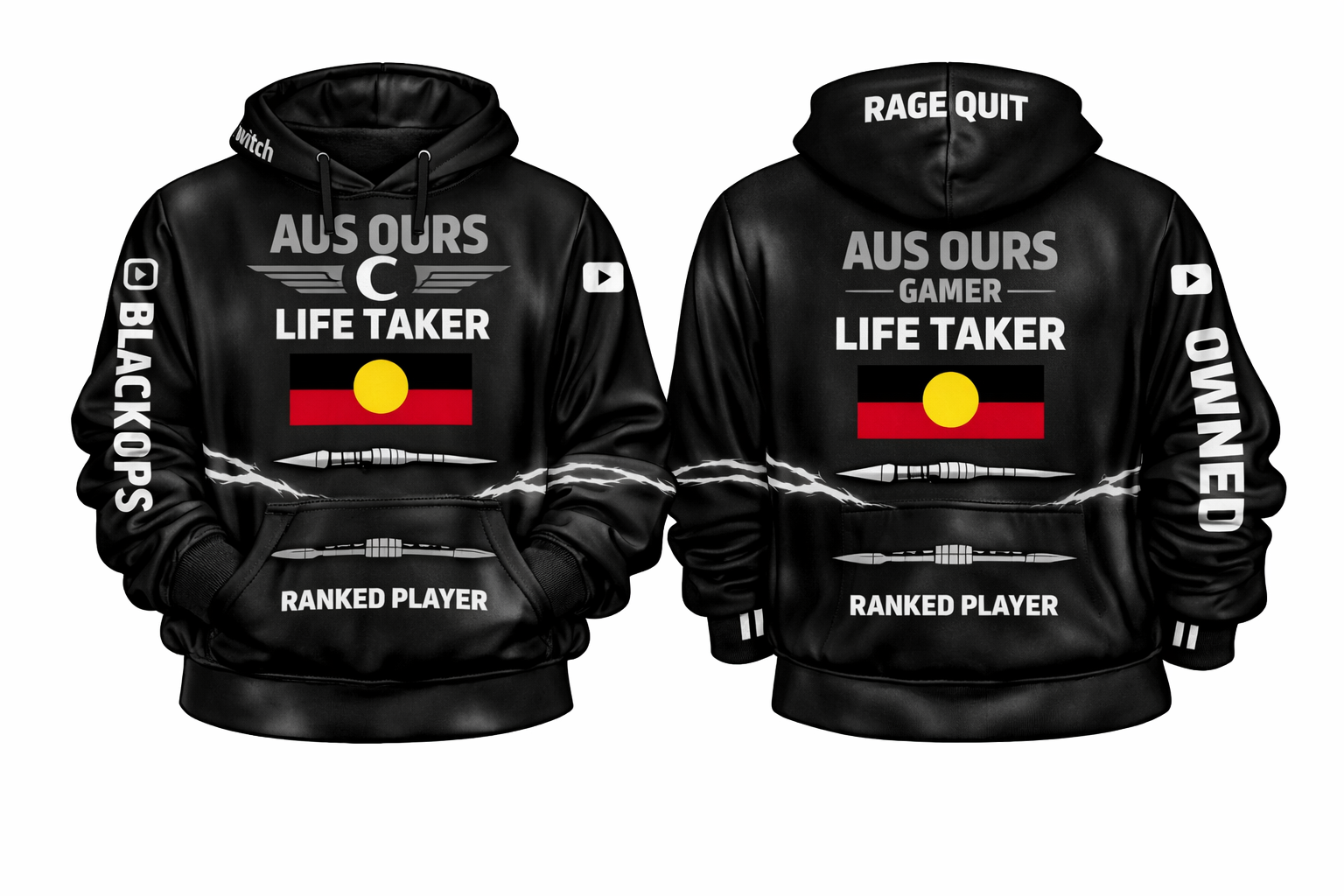 BLACK LIFE TAKER HOODIE