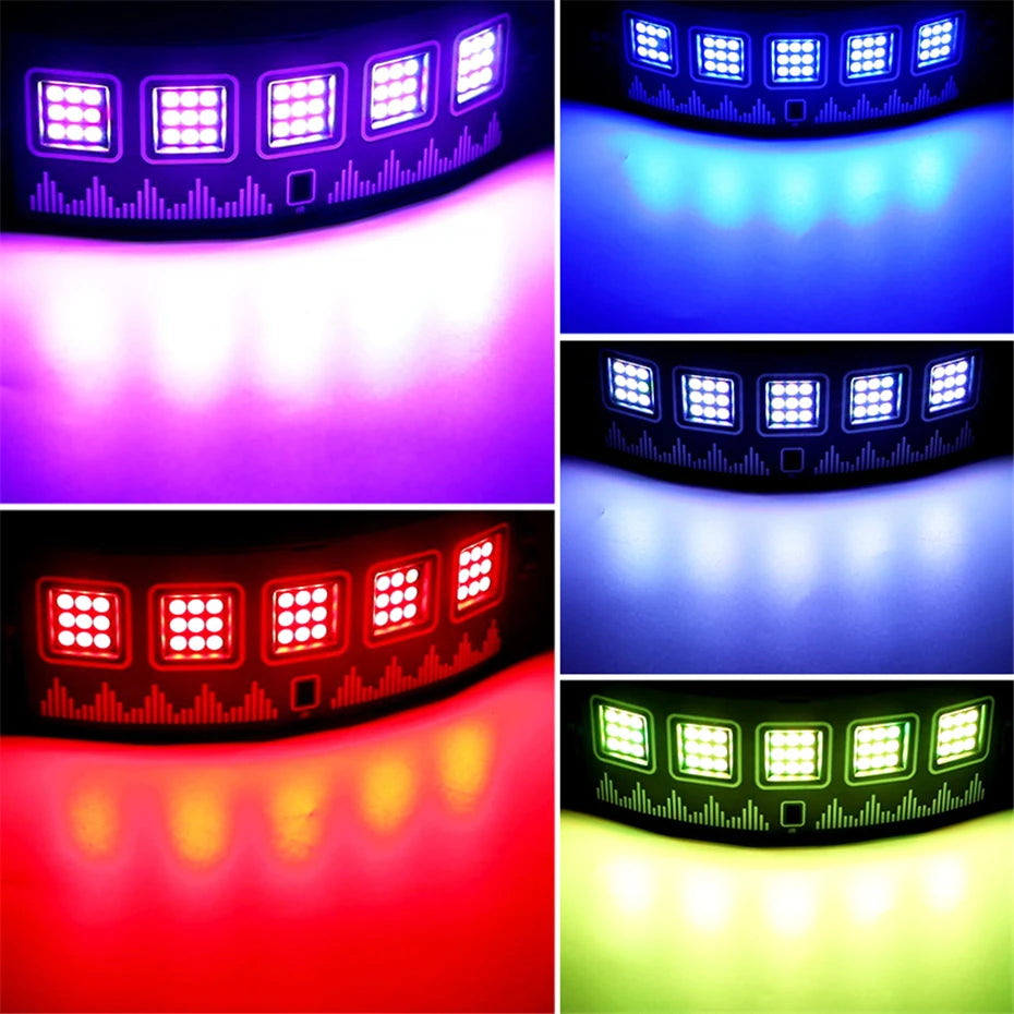 ALIEN LED RGB Disco DJ Strobe Light Party Holiday Christmas Music Club Bar Sound Activated Flash Gradient Stage Lighting Effect