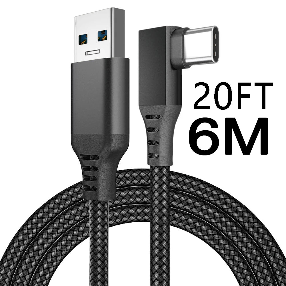 Accessories For Meta Oculus Quest 2 Quest2 Link Cable Smart 3D VR Glasses Virtual Reality USB A To Type C 3 5M 6M Headset Helmet