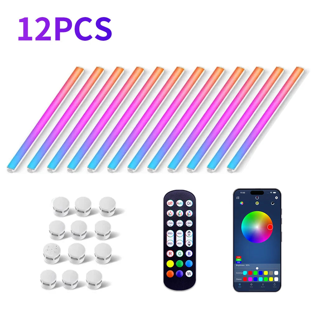 DIY 5V Smart Splicing Quantum Light RGB Creative Gaming Ambient Light Wall Decor Night Light USB Light Strip Music Rhythm Sync