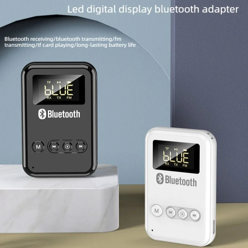 Bluetooth 5.0 Receiver Transmitter 2-in-1 Adapter Suitable for Computer Speakers Car FM