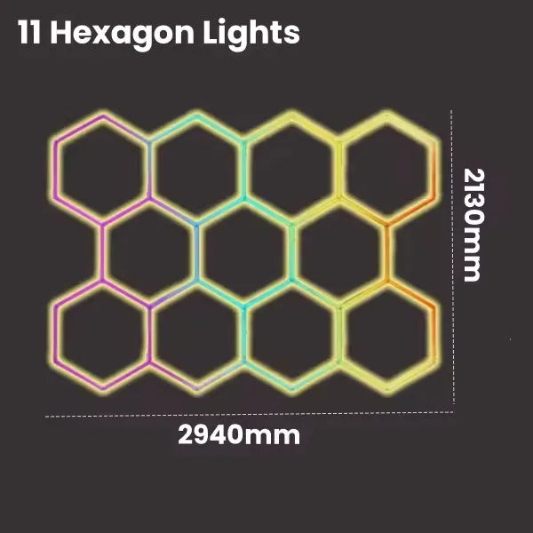 Remote Control Neon RGB Hexagon Honeycomb Light Gym Roomhome Cinema Party Club Gaming Wall Stage Bar Garage Ceiling Light