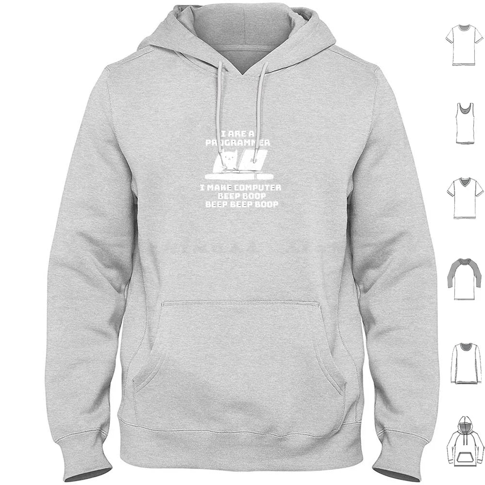 I Are Programmer Computer Cat Beep Boop Hoodie Cotton Long Sleeve Programmer Software Engineers I Are Programmer I