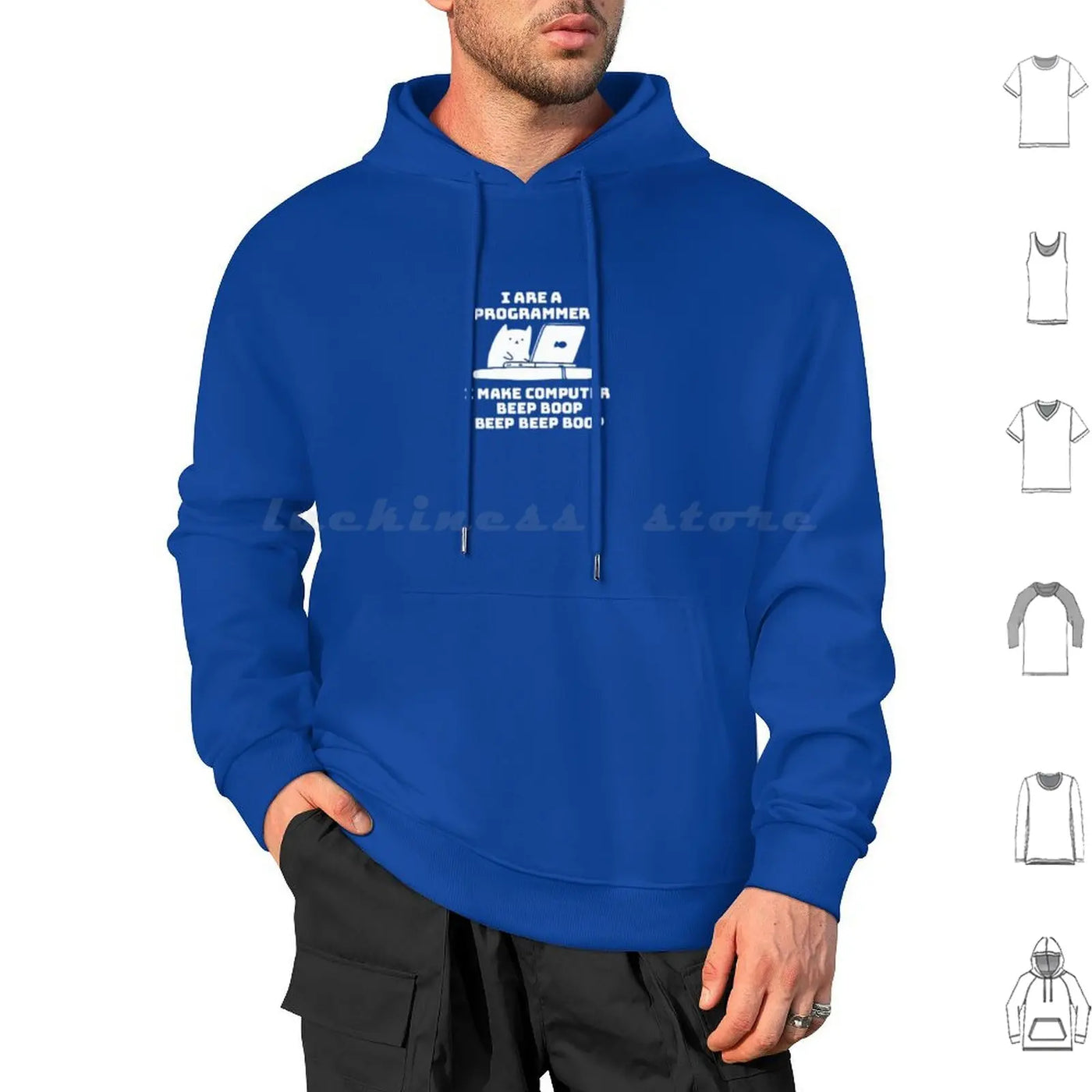 I Are Programmer Computer Cat Beep Boop Hoodie Cotton Long Sleeve Programmer Software Engineers I Are Programmer I
