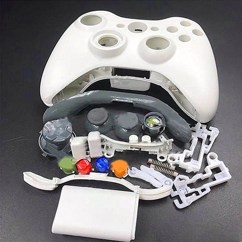 Full Controller Shell Case Housing for Xbox 360 Wireless Controller Color Silver