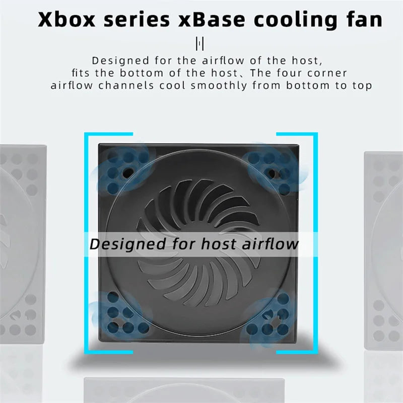 Cooling Fan For Xbox Series X With 3 USB Port Series X External Cooler Turbo Temperature Control Fan Console Standing Mount