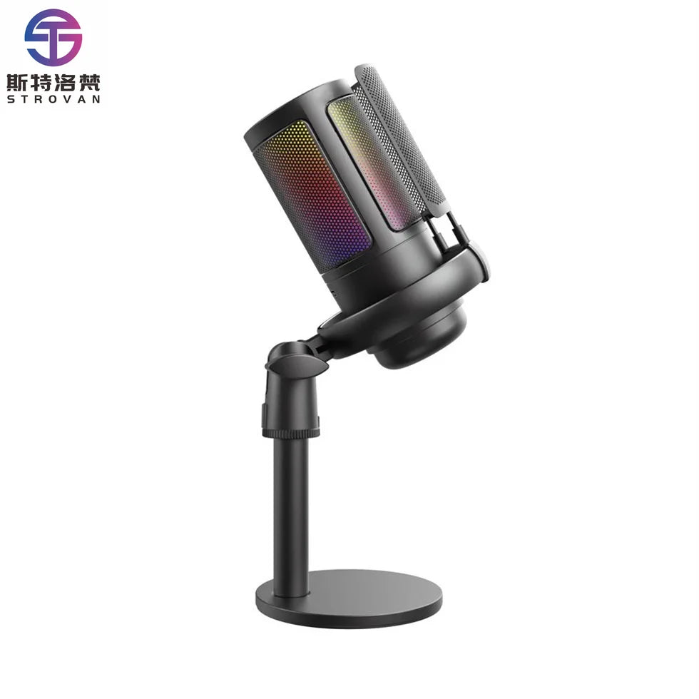2025 ME6S Wireless Desktop Sound Card Games Microphone Video Conference Live Performance Recording Noise Cancelling Microphone