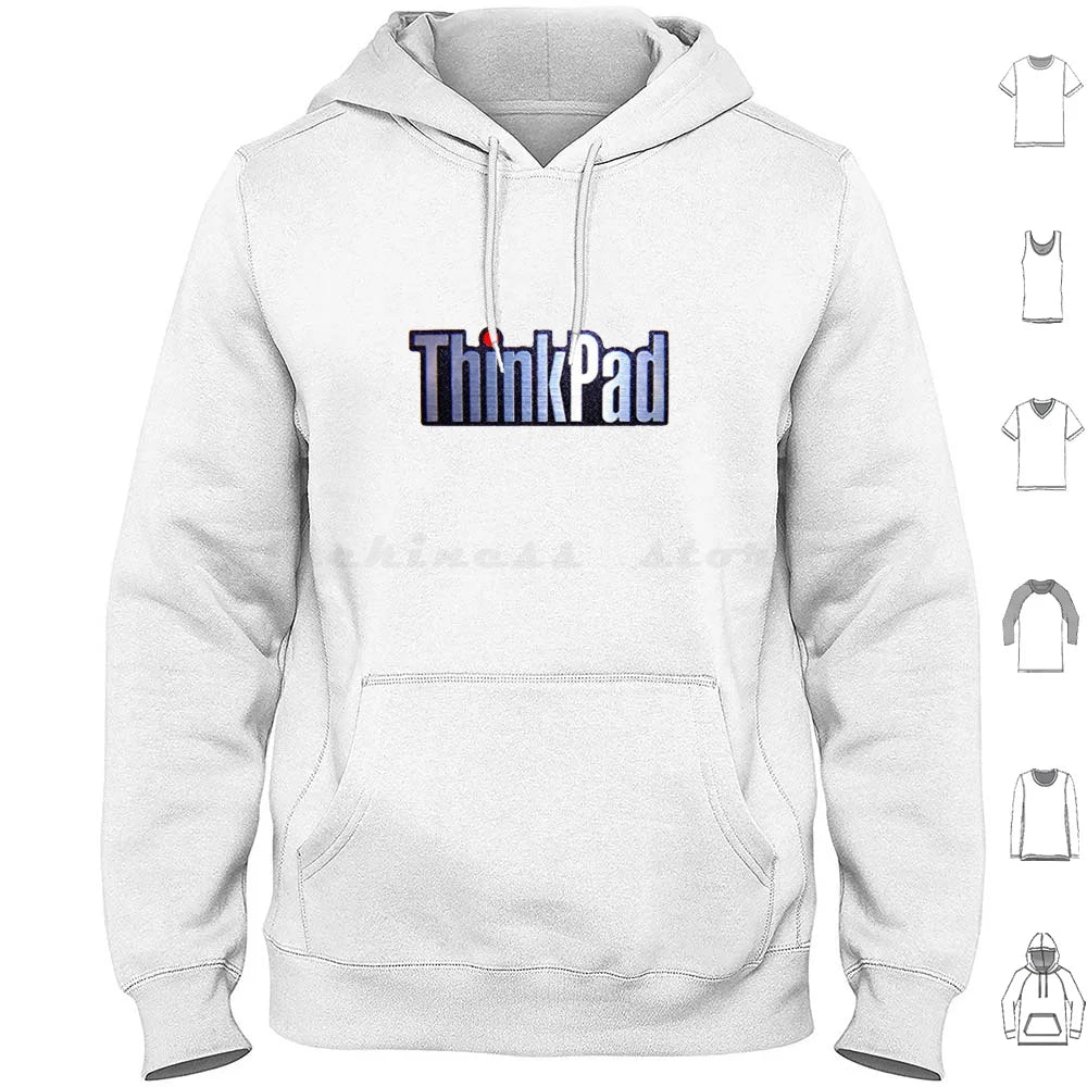 Thinkpad Logo Realistic Hoodies Long Sleeve Thinkpad Think Logo Ibm Shiny Emblem Metal Realistic Laptop Pc Windows 1990