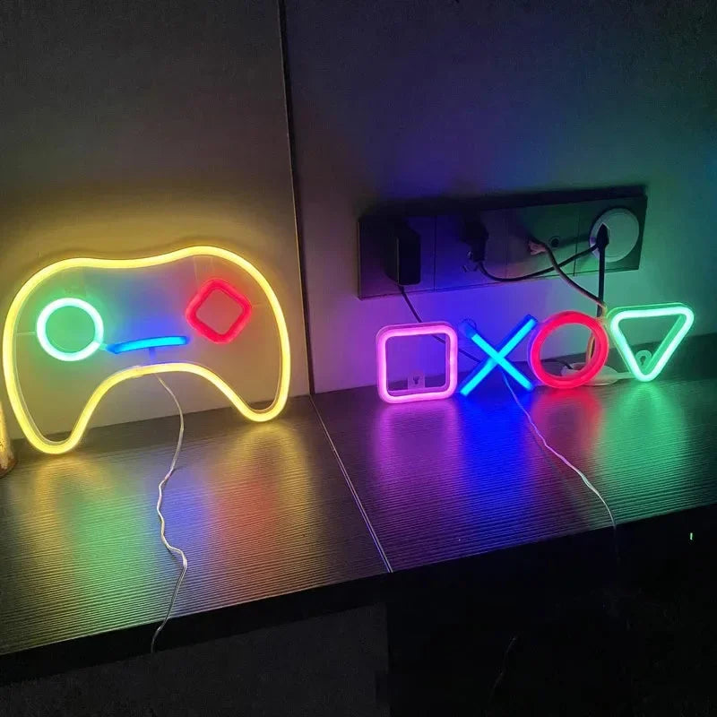 Game Controller Neon Sign for Game Room Decoration Game Neon Sign for Teen Boys CHILDREN'S Room  Wall Decor USB LED Neon Lights