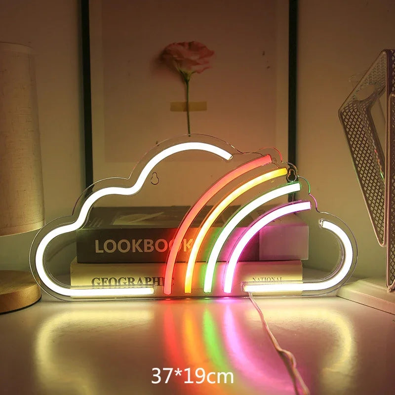 Game Neon Night Light Signs for Wall Playstation Decor Button Keyboard Gamer Led Lights Gaming Gifts Ideas for Teen Boys Bedroom