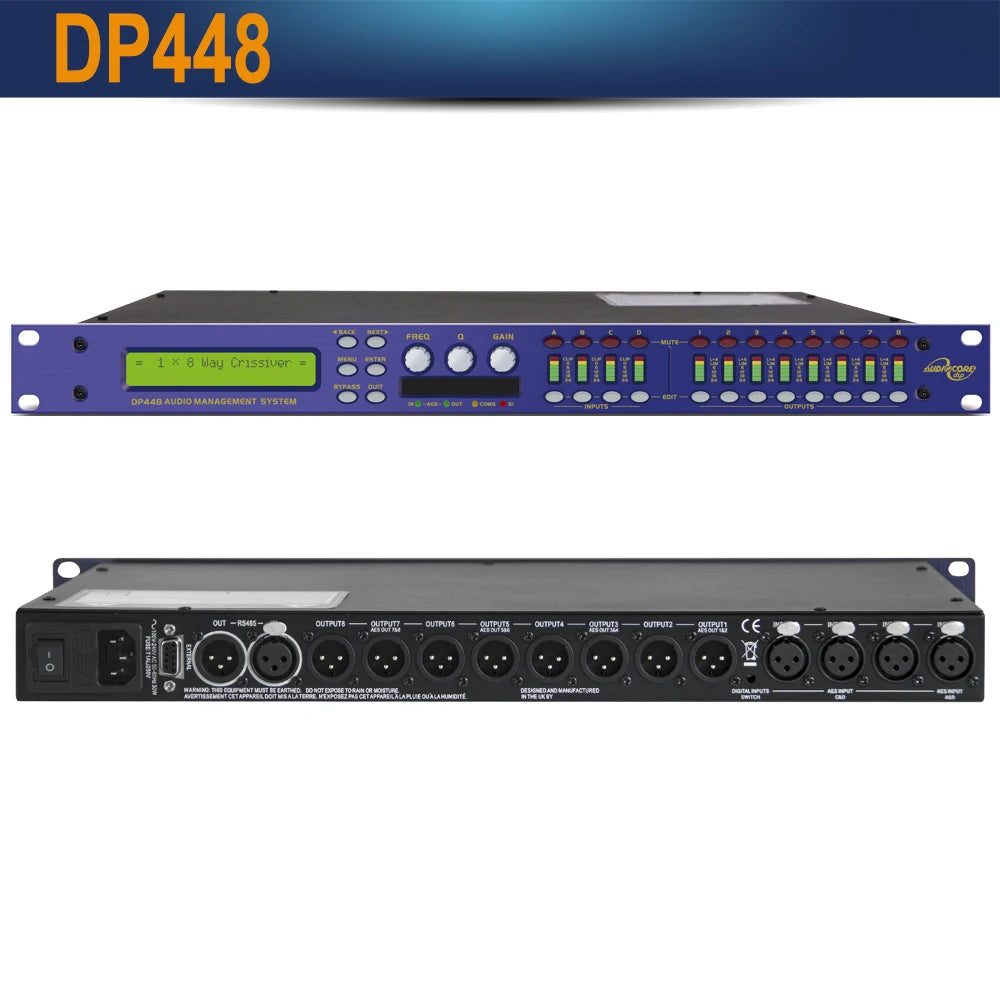 Pro Digital DSP Audio Processor DP446/DP448/DP548 Processor Compatible Original Software Audio Speaker Dynamic Management System