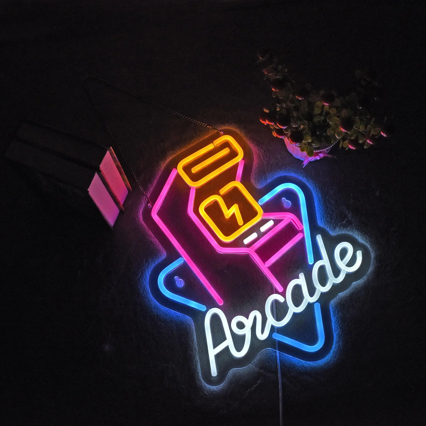 Arcade Personalized Gaming Neon LED Ambient Light USB Powered Dimmable Switch for Bedroom Game Room Home Wall Decoration