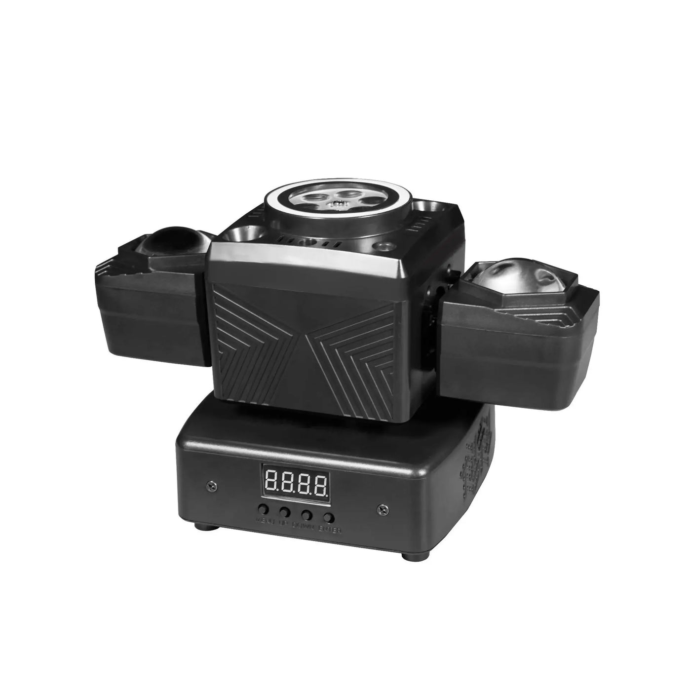 50W Double Head Pattern Moving Head Light LED Strobe Laser DMX512 Sound Activated Stage Lighting DJ Bar KTV Party Wedding Disco