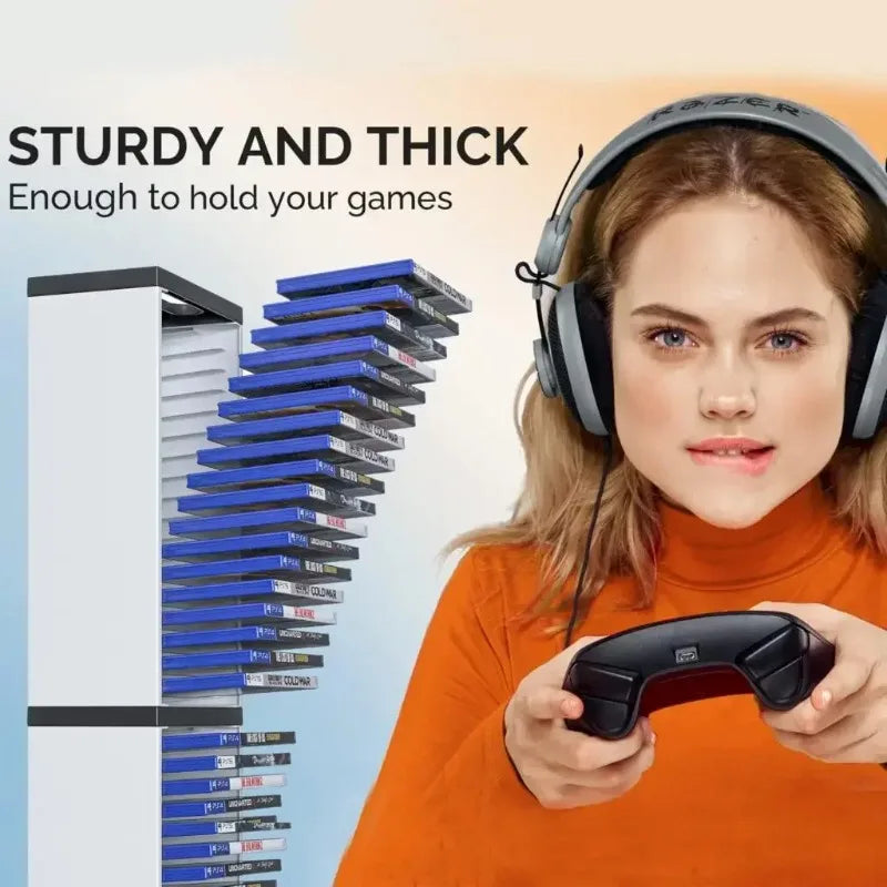 Console Disc Double-layer 36 CD Storage Box Holder For PS5/PS4/Nintendo Switch Disc Shelf For Xbox Series X Holder Accessories