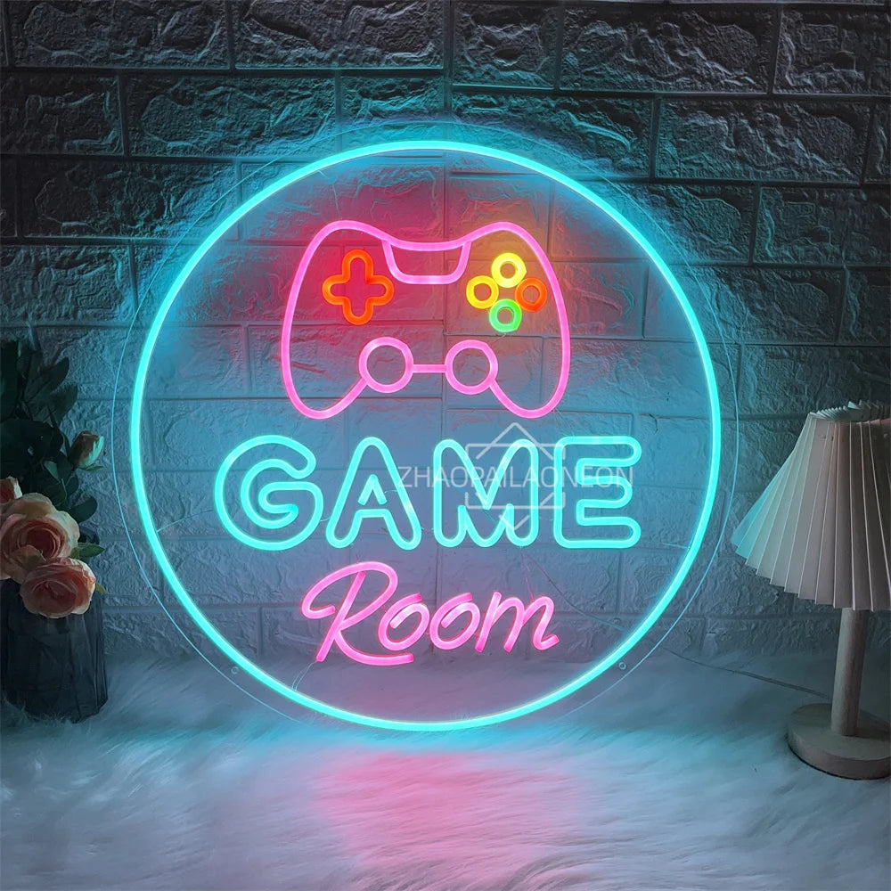 Game Room Neon Led Sign Gaming Bedroom Decoration Neon Light Sign Boys Room Night Lights USB Bar Pub Club LED Wall Decor Signs