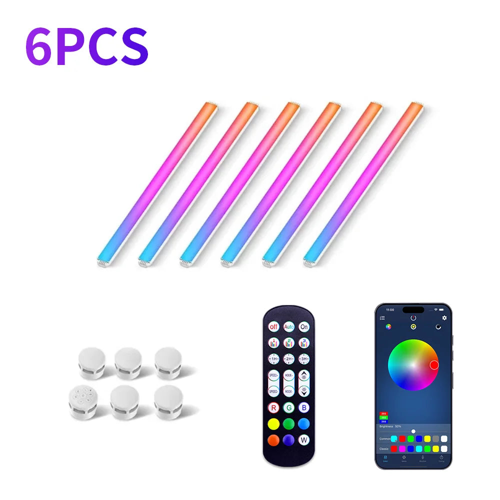 DIY 5V Smart Splicing Quantum Light RGB Creative Gaming Ambient Light Wall Decor Night Light USB Light Strip Music Rhythm Sync