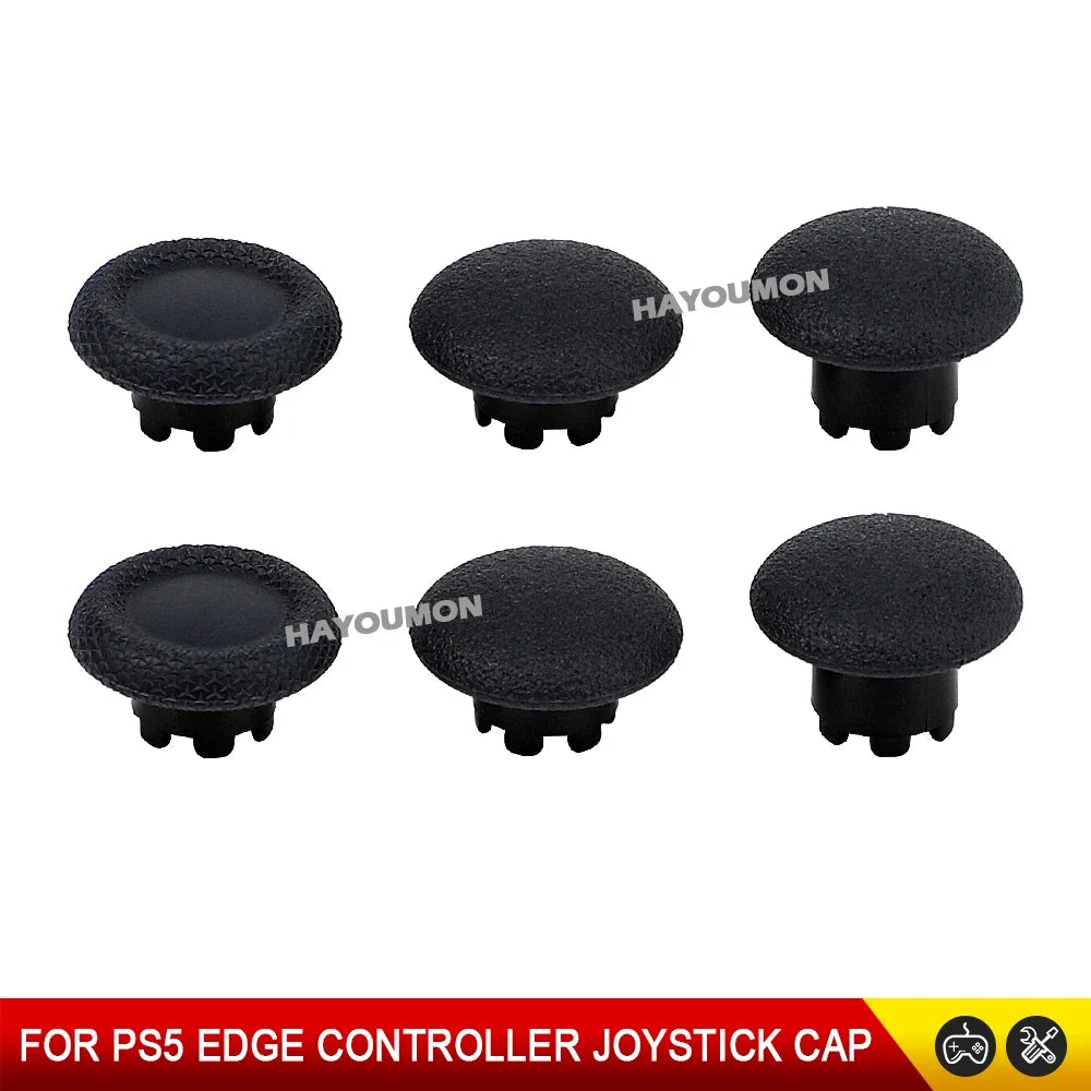 6pcs Replacement Thumbsticks for PS5 Edge Controller Black Analog Stick Joystick Buttons for PS5 Edge Gampad Gaming Accessories