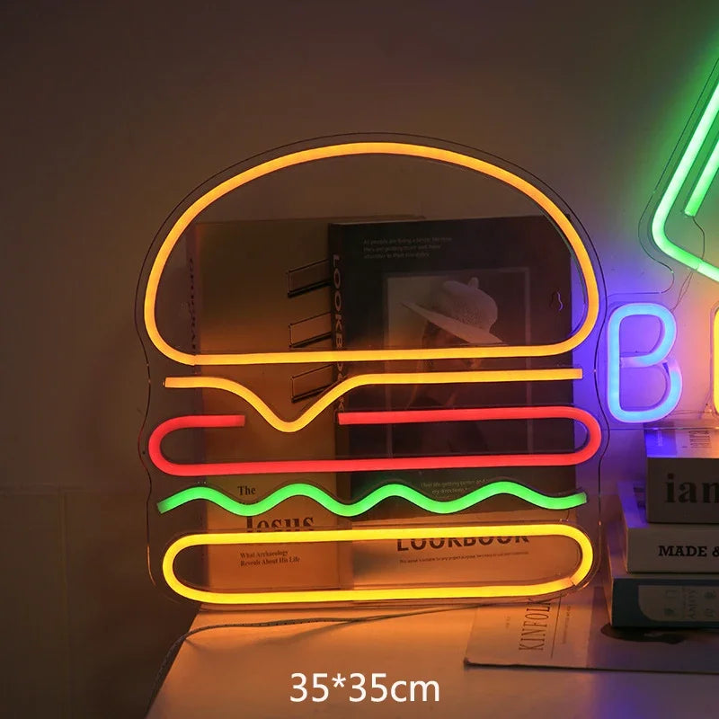 Game Neon Night Light Signs for Wall Playstation Decor Button Keyboard Gamer Led Lights Gaming Gifts Ideas for Teen Boys Bedroom