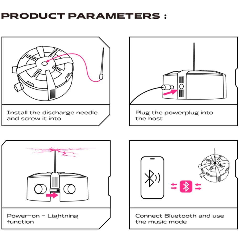 New Tesla Coil Music Touchable Spark Musical Tesla Coil Lighting Student Science Experiment Tools Wireless Bluetooth Speaker