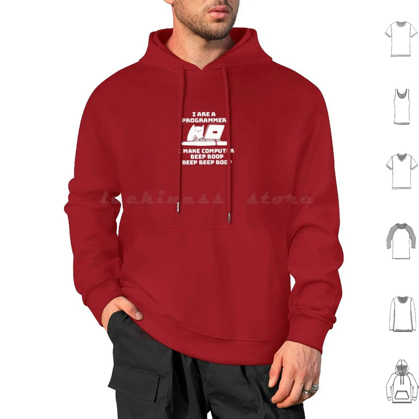 I Are Programmer Computer Cat Beep Boop Hoodie Cotton Long Sleeve Programmer Software Engineers I Are Programmer I