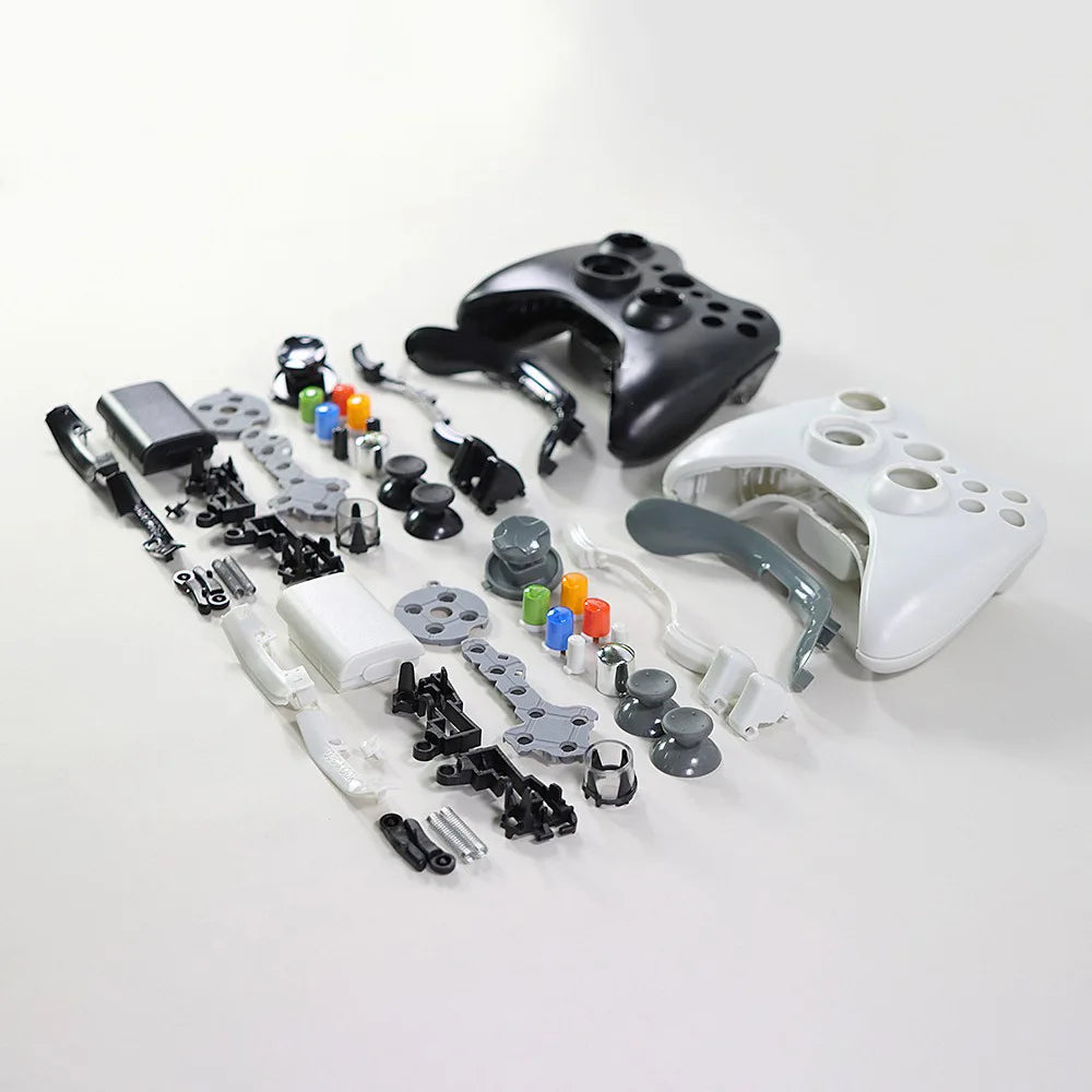 Full Controller Shell Case Housing for Xbox 360 Wireless Controller Color Silver