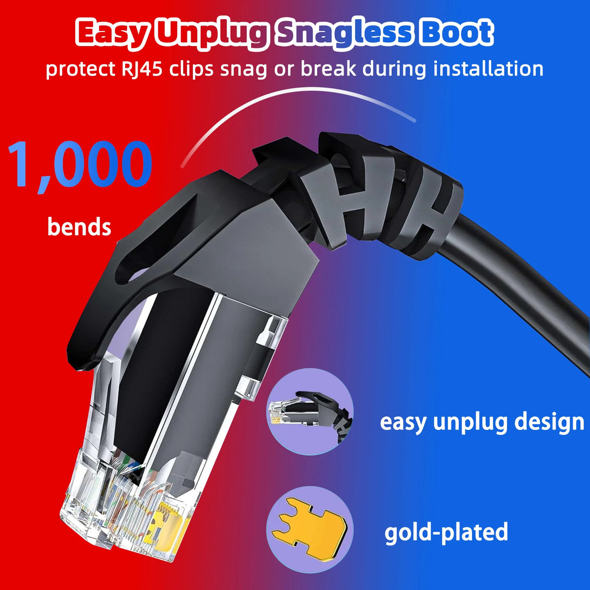 Ethernet Cable Cat6 Network Patch Lan Cable 26AWG RJ45 0.1M 0.2M Round for PS 5 Router PC Computer Internet Outdoor Cable CAT6