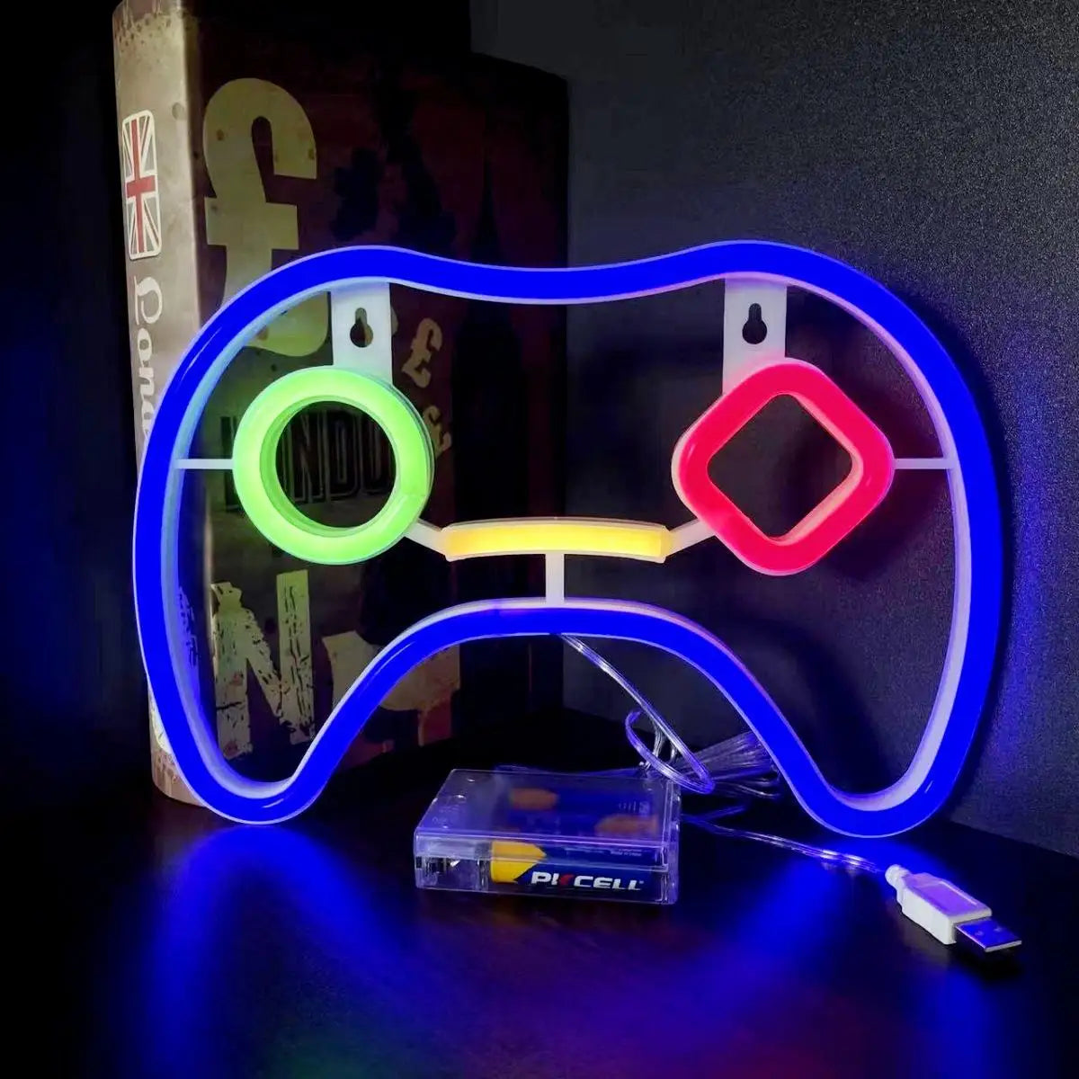 Gamer Neon Sign Gaming Skull USB Neon Lights for Gamer Room Bedroom Party Playroom Decoration Teen Boys Gift Wall Decor