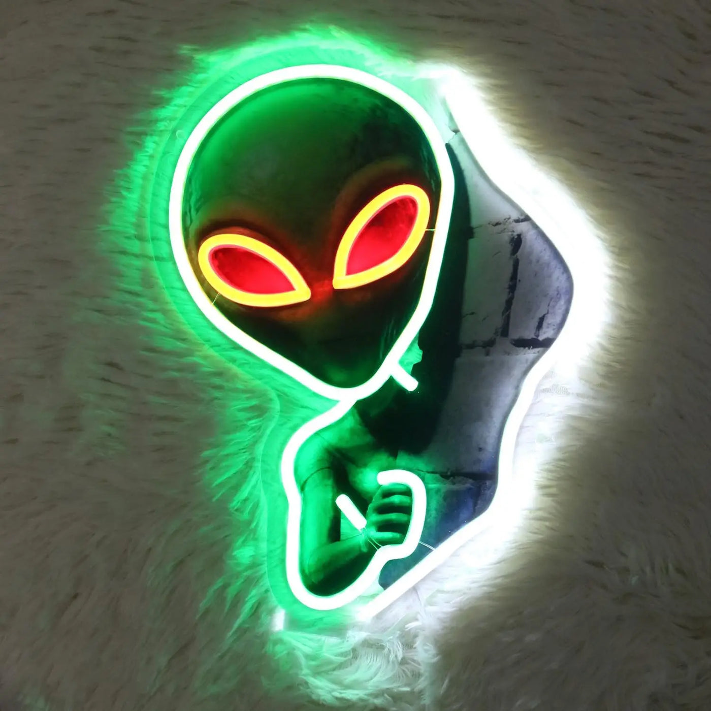 Alien Neon Sign Kids Room Decor USB Powered Led Light for Tiki Bar Gaming Room Party Bedroom Decorations Gift Art Wall Lights