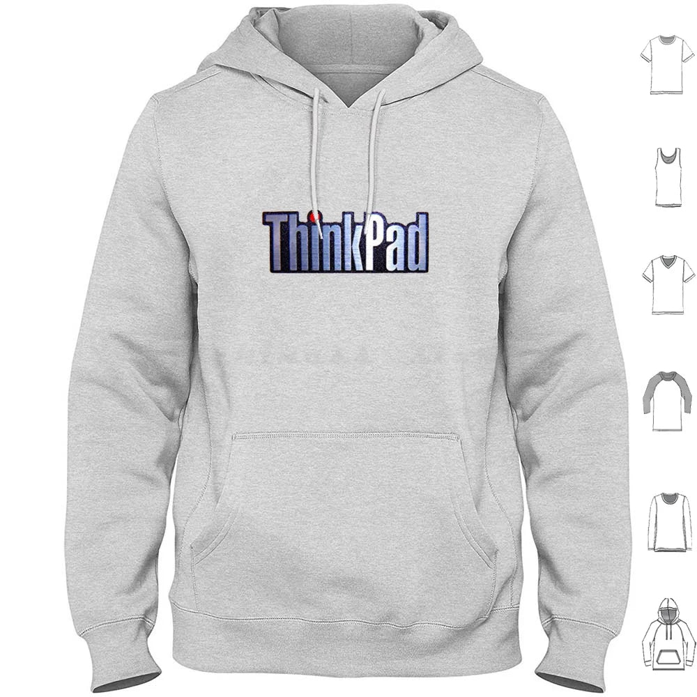 Thinkpad Logo Realistic Hoodies Long Sleeve Thinkpad Think Logo Ibm Shiny Emblem Metal Realistic Laptop Pc Windows 1990