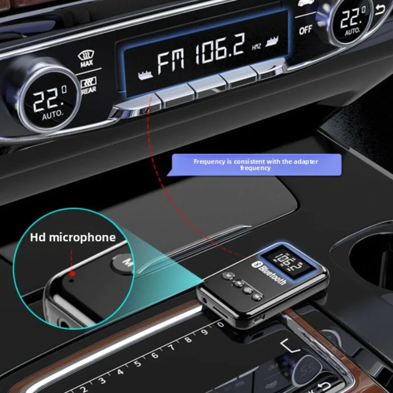 Bluetooth 5.0 Receiver Transmitter 2-in-1 Adapter Suitable for Computer Speakers Car FM
