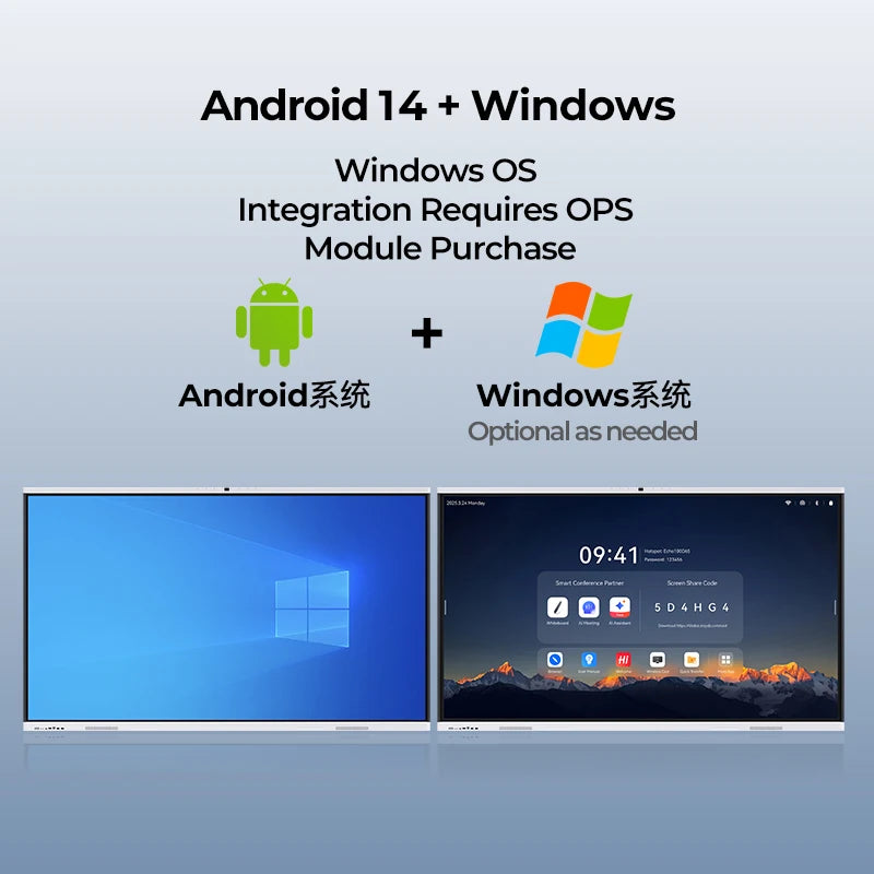 65 75 85 100 Inch 4K Touch Screen Interactive Classroom Smartboards Digital Boards Smart Interactive Display For School