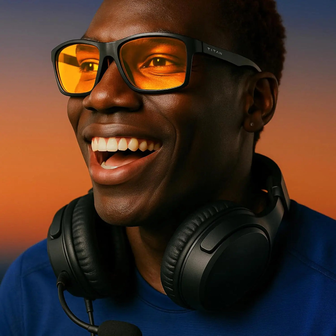 Blue Light Blocking Gaming Glasses, Night Driving & Computer Protection for Men, Gift
