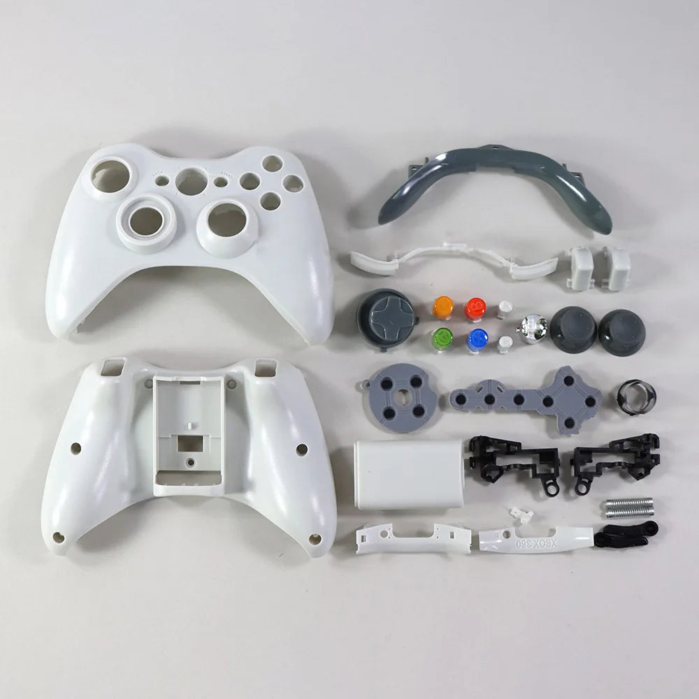 Full Controller Shell Case Housing for Xbox 360 Wireless Controller Color Silver