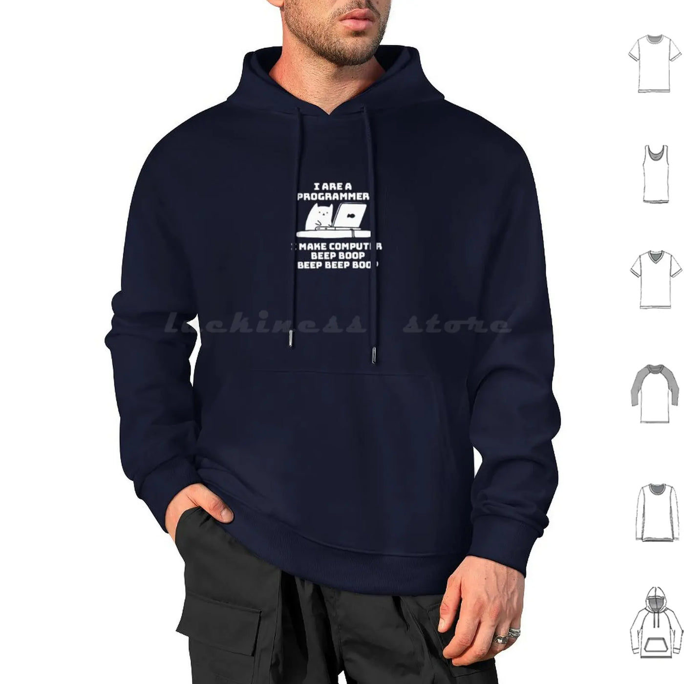 I Are Programmer Computer Cat Beep Boop Hoodie Cotton Long Sleeve Programmer Software Engineers I Are Programmer I