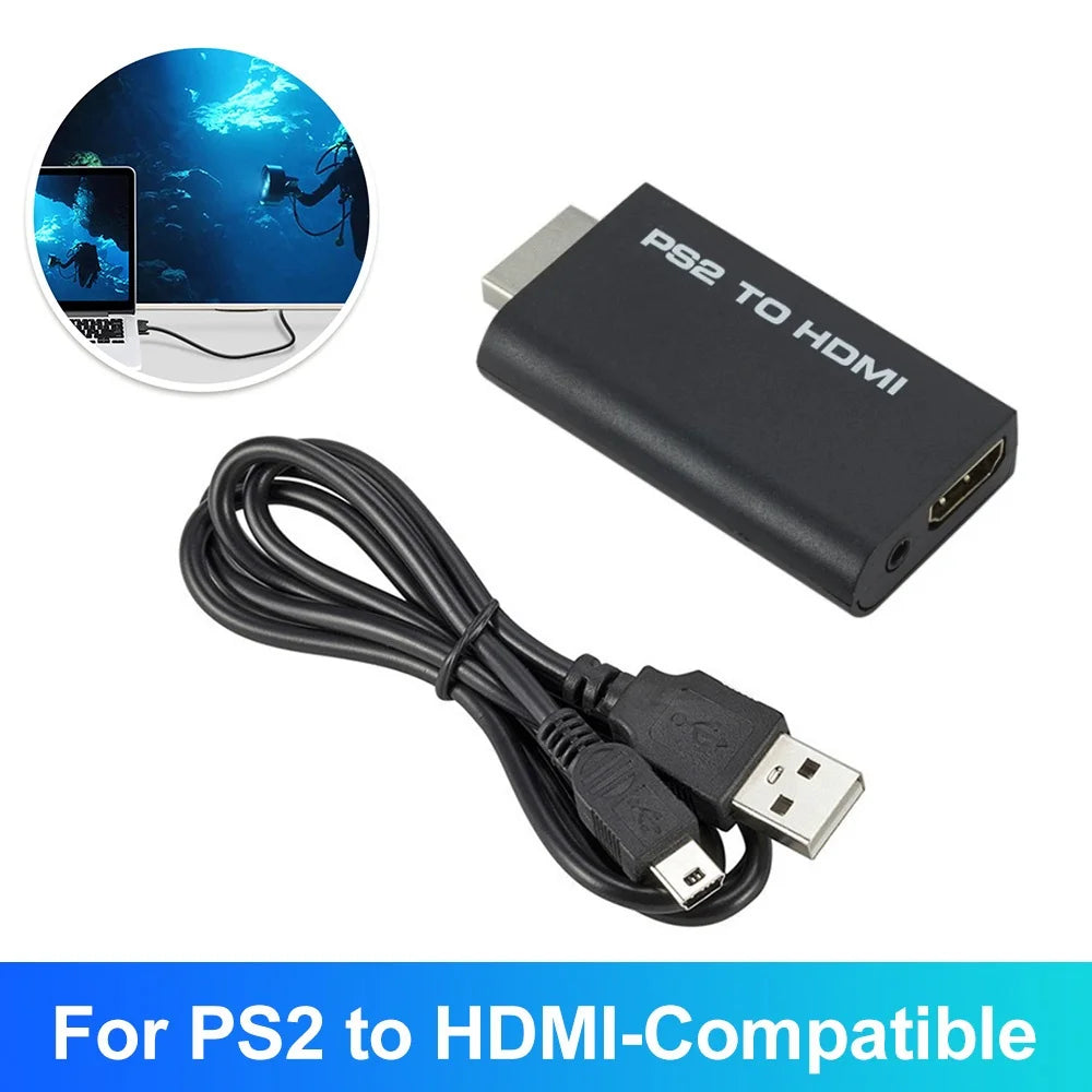 PS2 To HDMI-compatible Adapter Converter 1080P Full HD Video Conversion Transmission Interface Game Console To HD TV Monitor