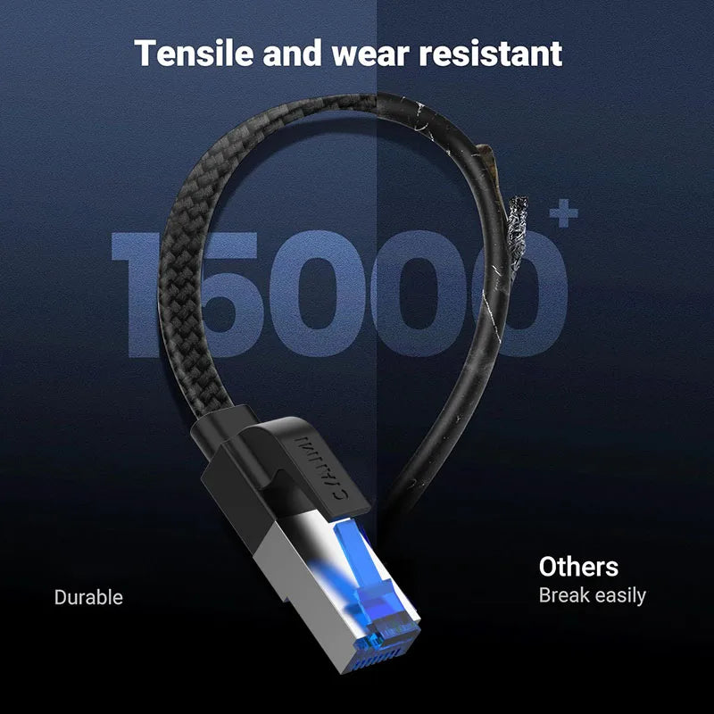 CYANMI [10 Pack 5 Pack 3 Pack]CAT8 Ethernet Cable 40Gbps Networking Braided Internet Lan Cord for Laptops PS 4 Router RJ45 Cable