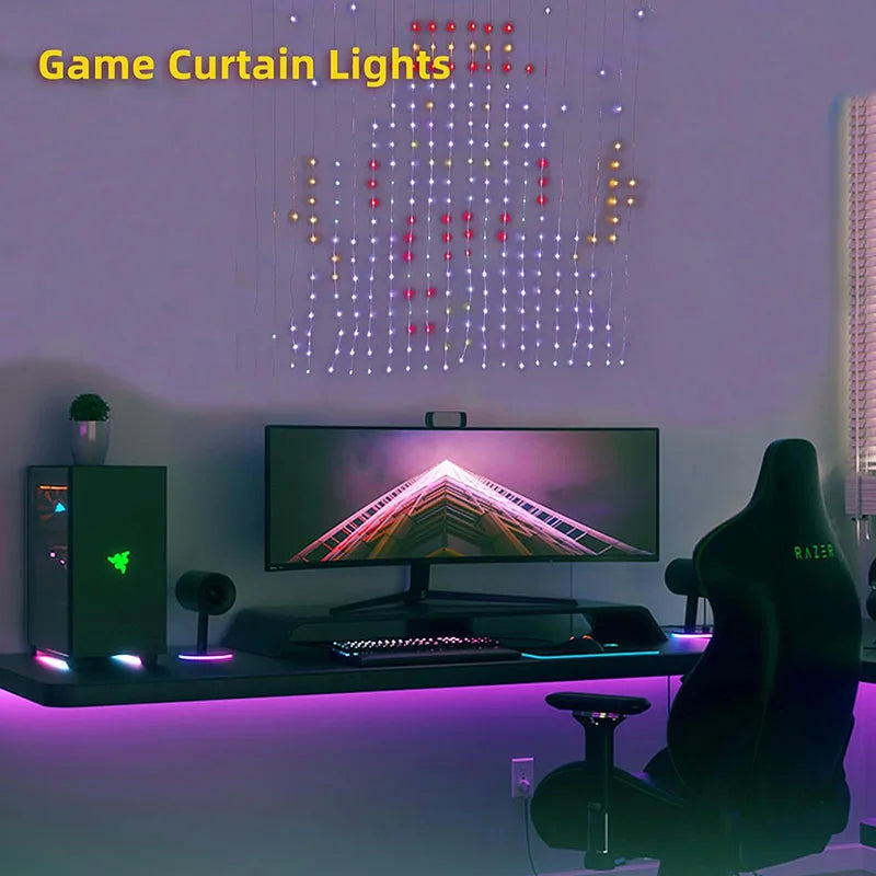 Dream Color Curtain Light RGB Dream color programmable smart LED Pebble String Light
