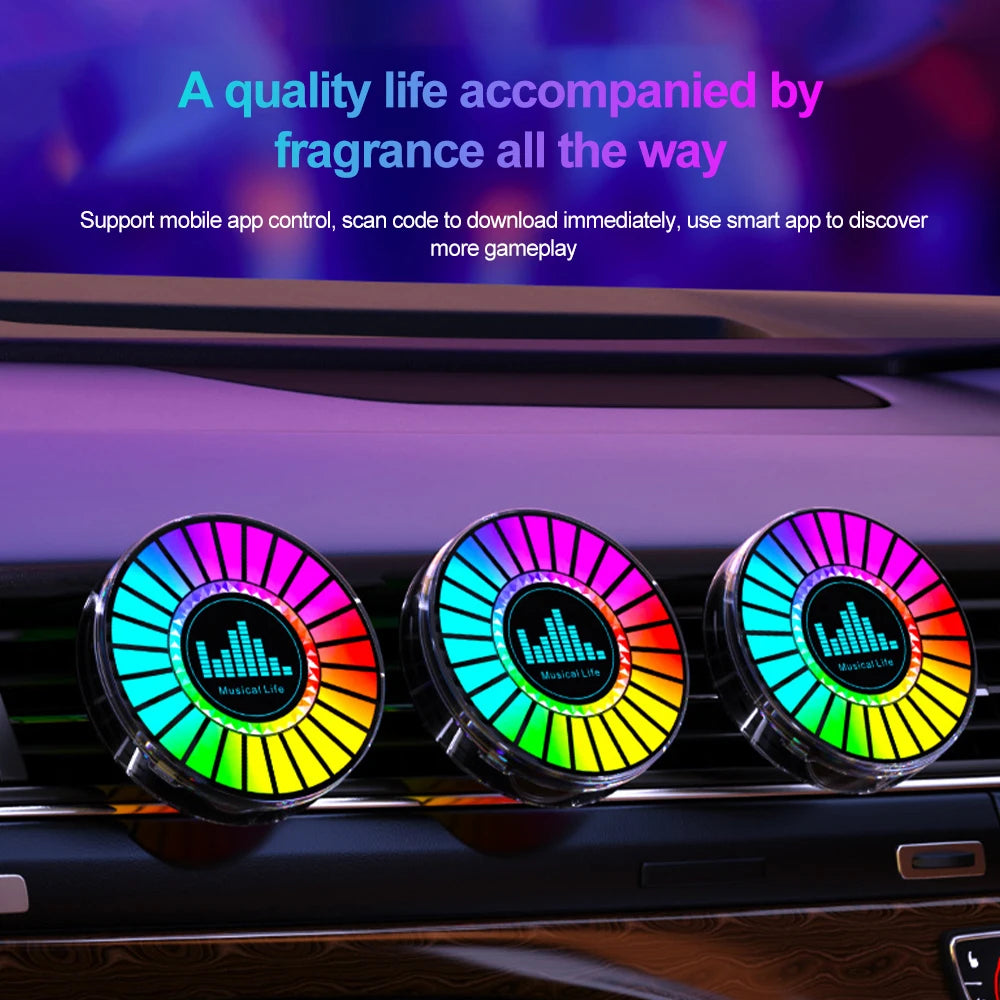 RGB LED Light Bar Music Sound Control Pickup Light Rhythm Ambient Lamp Atmosphere Night Light for Car TV Game Computer Desktop