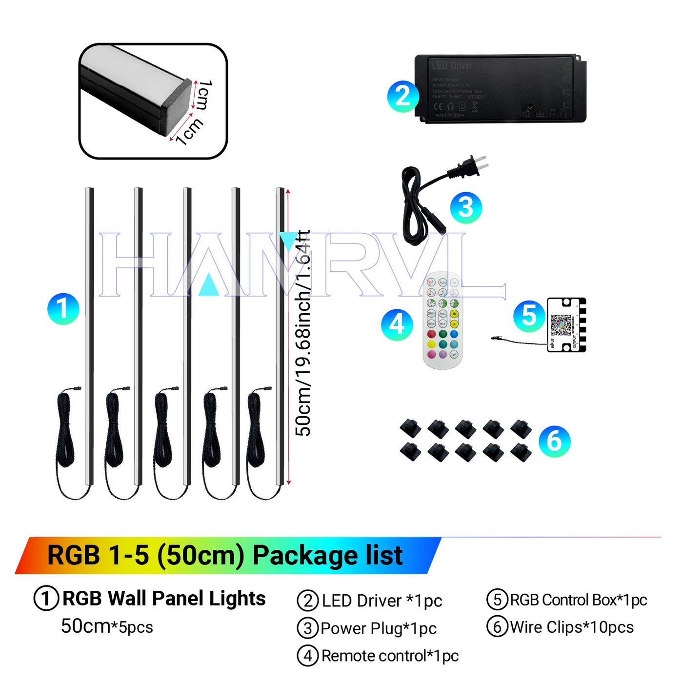 RGB Recessed Magic Dream Color LED Lights for Wood Slat Wall Panel Game Room Deco Chasing Sound Music Sync Audio Rhythm Lighting