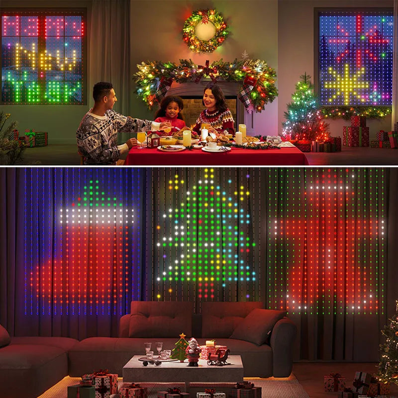 Dream Color Curtain Light RGB Dream color programmable smart LED Pebble String Light