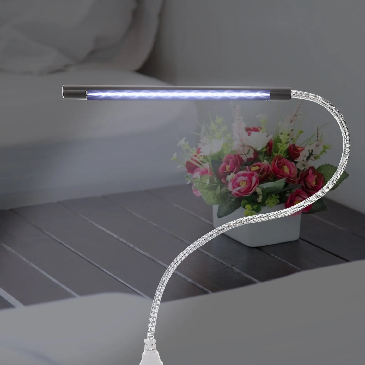 2Pcs USB Desk Light 10-LED Powerful Brightness Night Lamp Flexible Adjustable Keyboard Light Portable Computer Lamp for Office