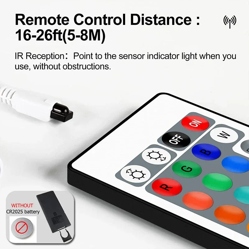 5V USB RGB Neon Rope Lights Flexible LED Strip Remote Control for Gaming Room Decor Lighting