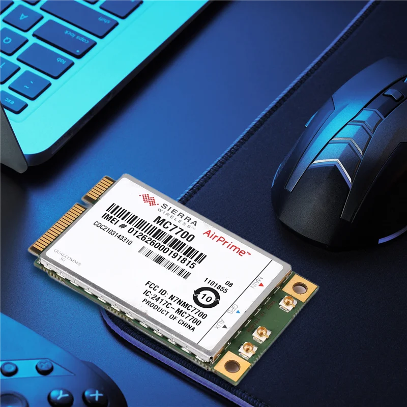 Unlocked MC7700 3G/4G WWAN Card For Sierra Airprime,100Mbps 4G/3G LTE/FDD/WCDMA/Edge GPS Module For Windows/Linux-N34R