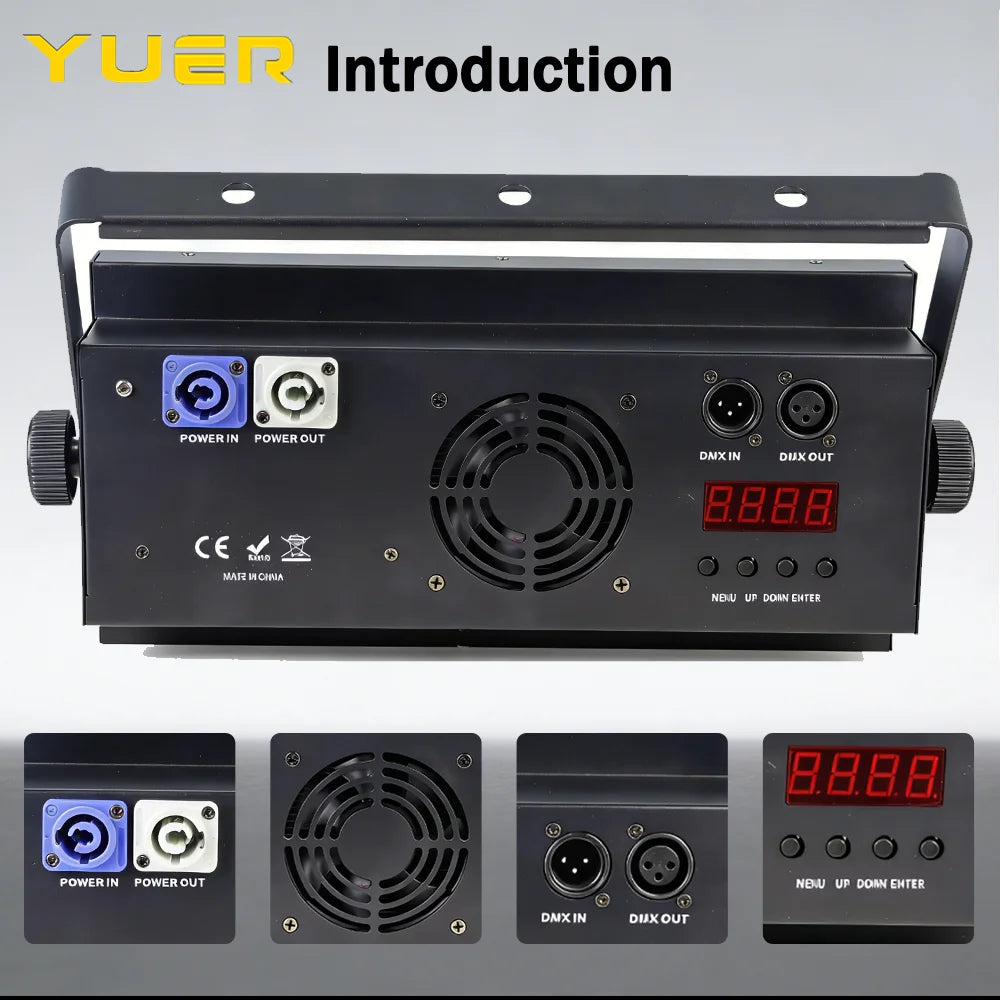 2x100w COB Cool /Warm white Audience Light with ring flash effect Flicker free PWM strobe DMX Sound control for DJ Disco bar
