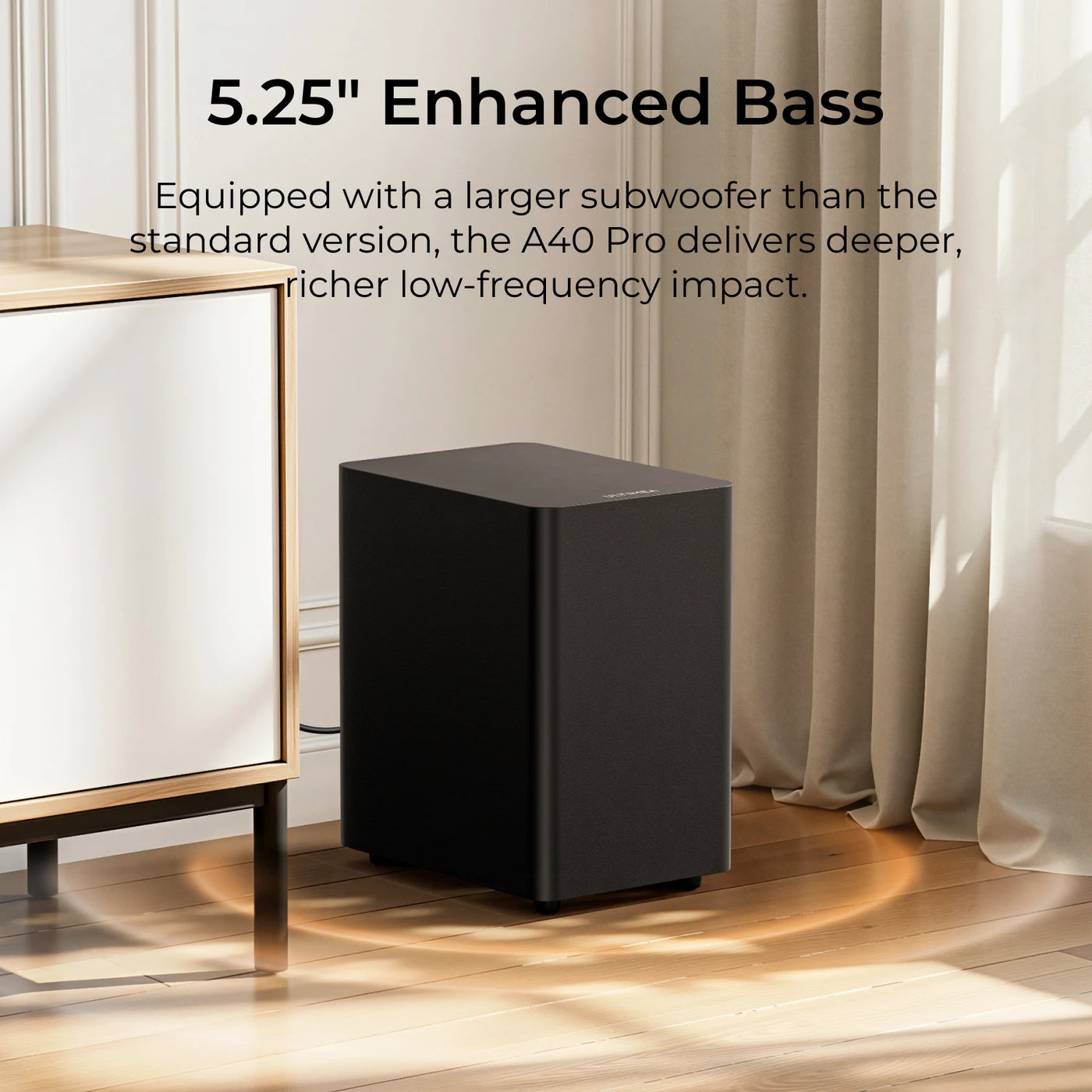 ULTIMEA 7.1 Virtual Surround Soundbar, 3-Channel Main Soundbar with Rear Speakers, Enhanced Bass, Adjustable Surround & Vocal