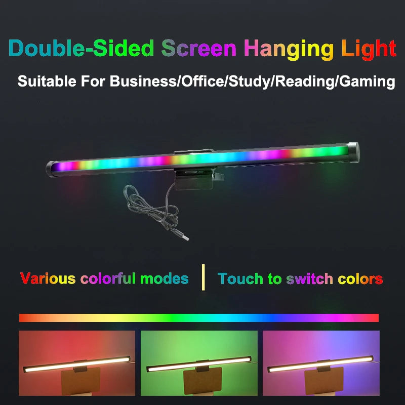 Monitor Screen Hanging Lighting Bar Computer Gaming Lights RGB CCT Led Monitor Light Bar for USB Dimmable Desk Lamp Atmosphere