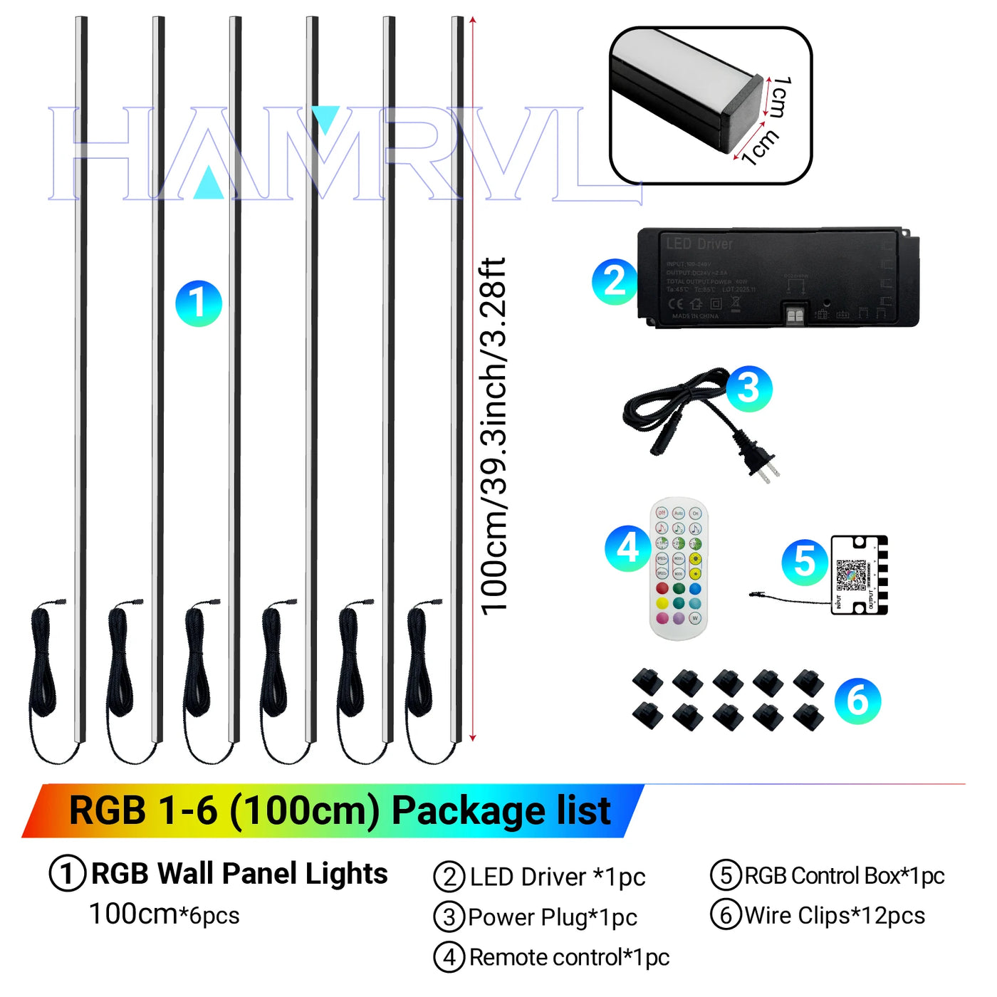RGB+IC Smart Recessed Lighting Kit Wood Wall Panel Lights for Acoustic Panels, Music Sync, Chasing Effects for Living Gaming Gym