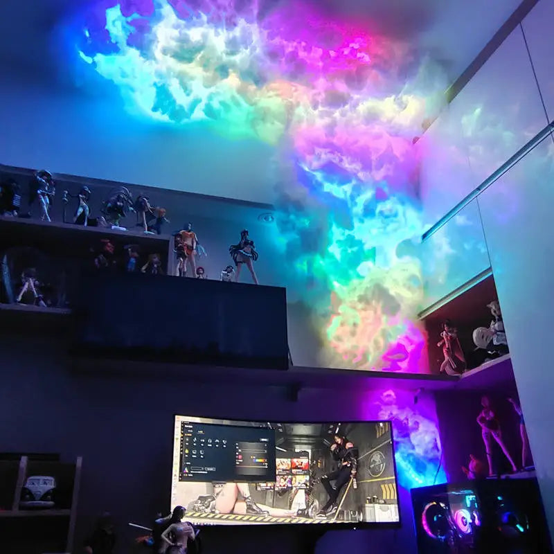 RGB LED Thunder Cloud Light DIY Cotton Cloud Lights Strip Gaming Room Wall Light Bar Atmosphere Party Festival Decor Lights